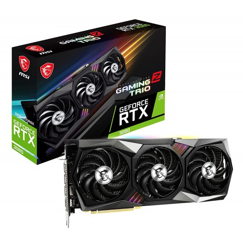 MSI Gaming GeForce RTX 3080 10GB GDDR6X PCI Express 4.0 x16 ATX Graphic Card - RTX 3080 GAMING Z TRIO 10G LHR MSI Gaming GeForce RTX 3080 10GB GDDR6X PCI Express 4.0 x16 ATX Graphic Card - RTX 3080 GAMING Z TRIO 10G LHR